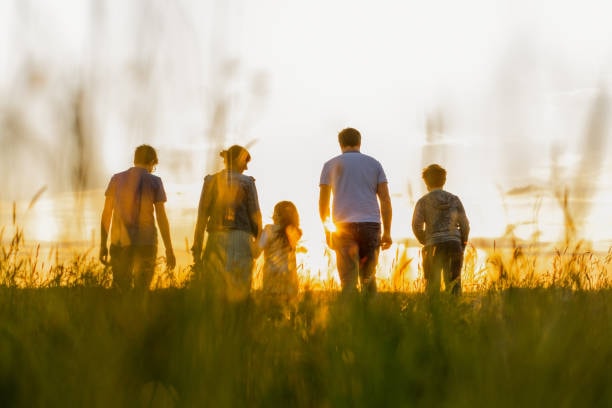 A pastor and family in a moment of quiet rest